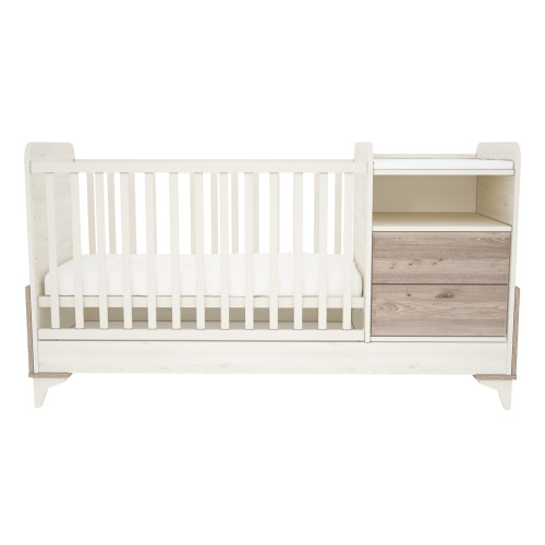 Ágy Kloé 2 fiókos kombinált krém-fűz