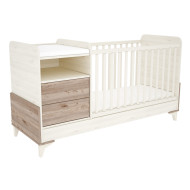 Ágy Kloé 2 fiókos kombinált krém-fűz