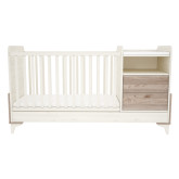 Ágy Kloé 2 fiókos kombinált krém-fűz