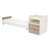 Ágy Kloé 2 fiókos kombinált krém-fűz