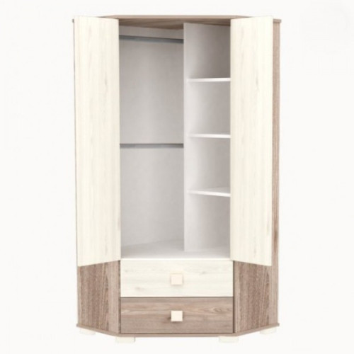 Sarokszekrény Viki 2 ajtós 2 fiókos krém-fűz