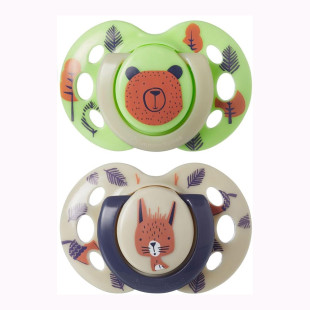 Tommee Tippee Cumi Fun Friends 6-18 - Zöld-bézs