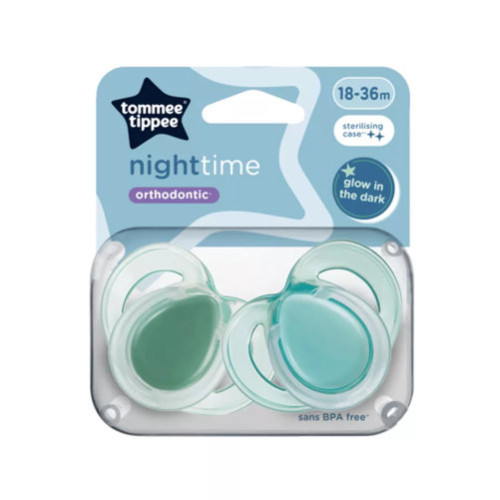 Tommee Tippee cumi Night Time 18-36 hó - Menta