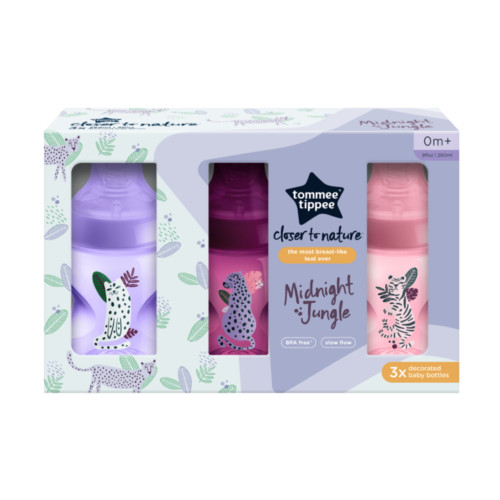 Tommee Tippee cumisüveg trio - 260 ml Jungle lila