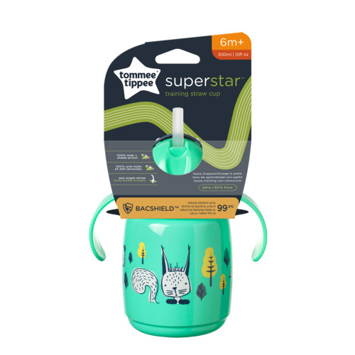 Tommee Tippee szívószálas itatópohár 300 ml - Zöld