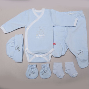 Teddy hazahozós szett - kék