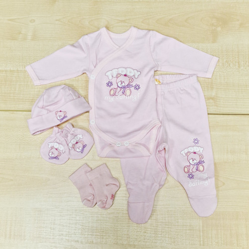 Teddy hazahozós szett - rózsaszín