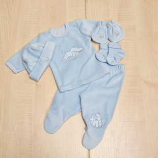 Baby safari hazahozós szett plüss - elefánt