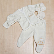 Teddy hazahozós szett plüss krém