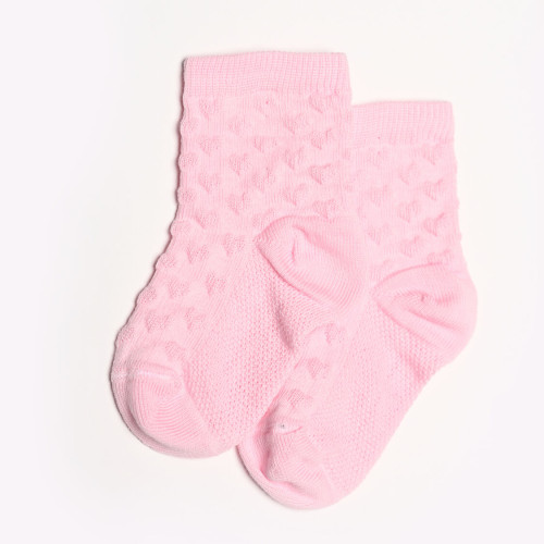 Topp bébi zokni rózsaszín magában mintás