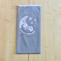 Trimex pamut takaró acélszürke - Holdon alvó maci