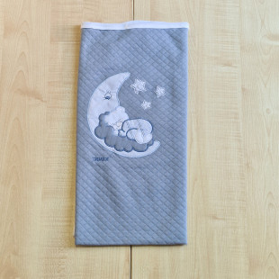 Trimex pamut takaró acélszürke - Holdon alvó maci