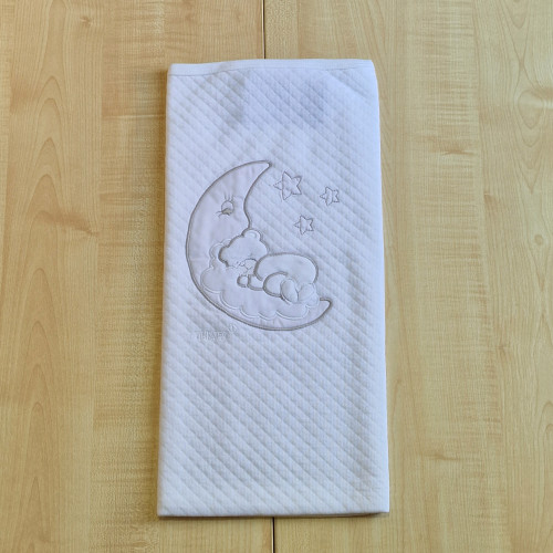 Trimex pamut takaró fehér - Holdon alvó maci