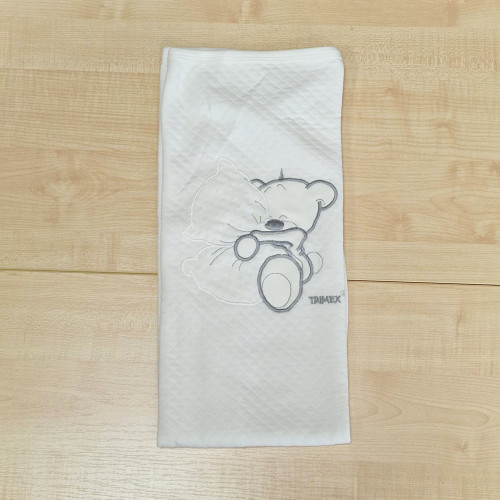 Trimex pamut takaró fehér - Maci párnával