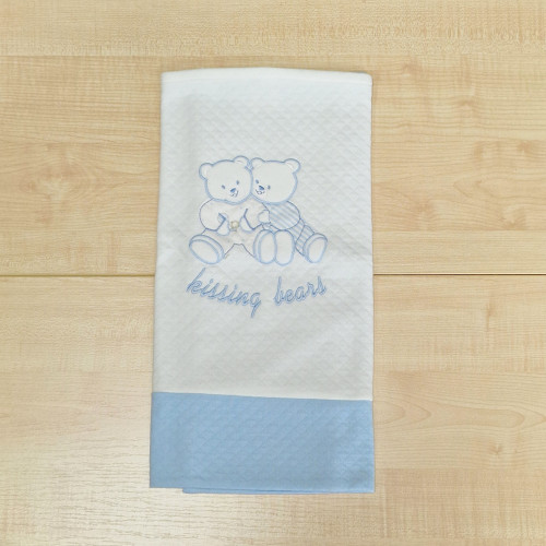 Trimex pamut takaró fehér-kék - Macik