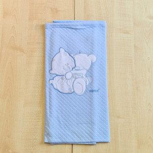 Trimex pamut takaró kék - Maci párnával