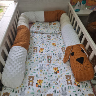 Hengerpárna nyuszi - terrakotta