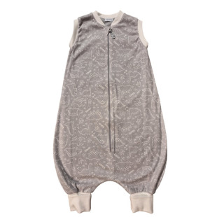 Tipegő hálózsák 1 rétegű pamut - szürke dínók