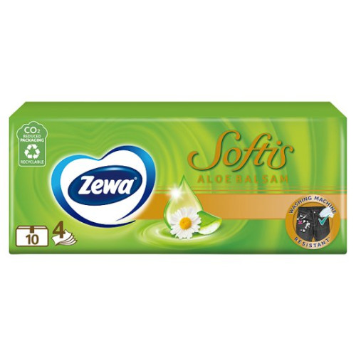 Zewa softis aloe balsam papírzsebkendő - 10x9