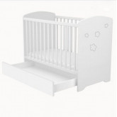 Ágy Félix 60x120 zárt végű ágyneműtartóval fehér-csillag