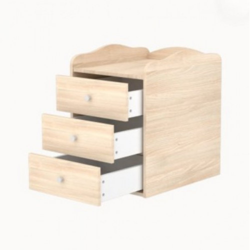 Ágy Niki 3 fiókos kombinált borostyán