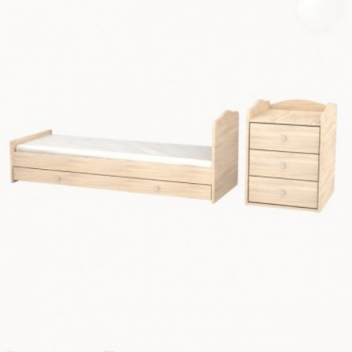 Ágy Niki 3 fiókos kombinált borostyán