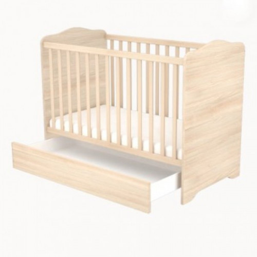 Ágy Niki 60x120 zárt végű ágyneműtartóval borostyán