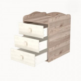 Ágy Viki 3 fiókos kombinált krém-fűz