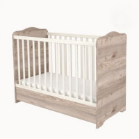 Ágy Viki 60x120 zárt végű ágyneműtartóval krém-fűz