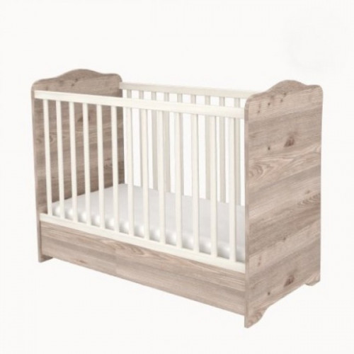 Ágy Viki 60x120 zárt végű ágyneműtartóval krém-fűz