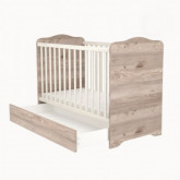 Ágy Viki 60x120 zárt végű ágyneműtartóval krém-fűz