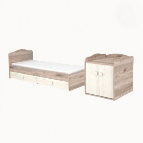 Ágy Viki maxi-kombi 2 ajtós krém-fűz