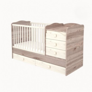 Ágy Viki maxi-kombi 5 fiókos krém-fűz