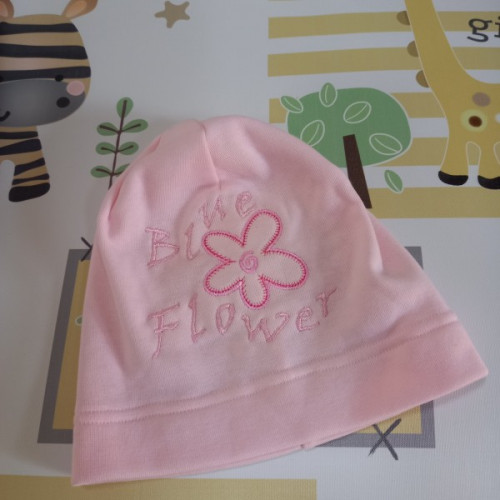 Átmeneti pamut sapka - rózsaszín flower