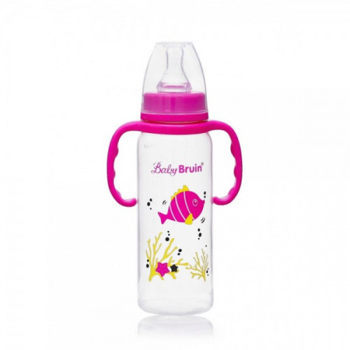 Baby bruin cumisüveg 240 rózsaszín füllel