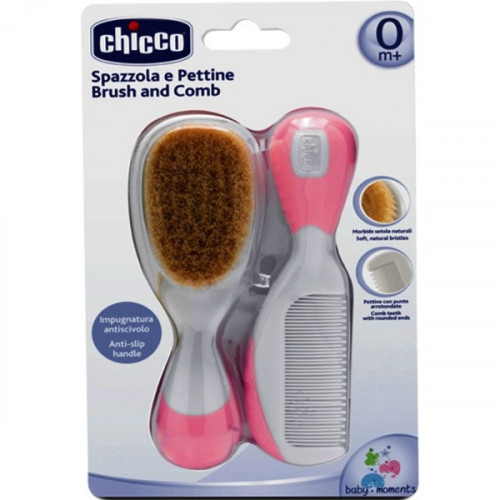 Chicco fésű-kefe szett pink