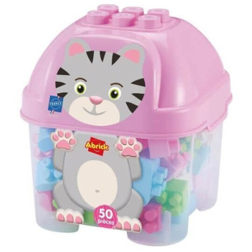 Abrick építőkockák cicás dobozban