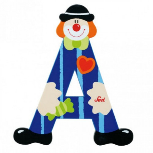 Fa a betű - kék bohóc