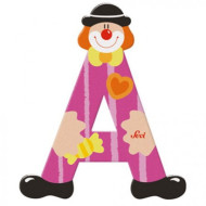Fa a betű - pink bohóc