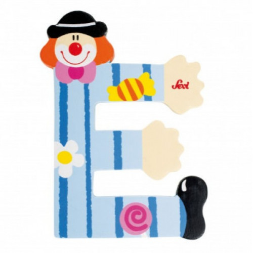 Fa e betű - kék bohóc