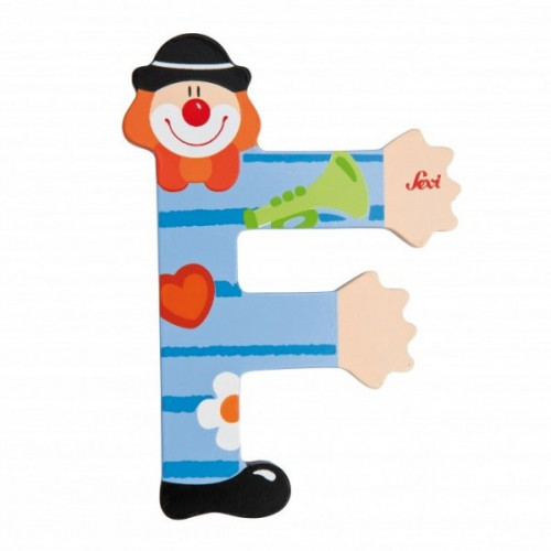 Fa f betű - kék bohóc
