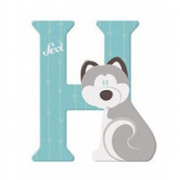 Fa h betű - kék állat