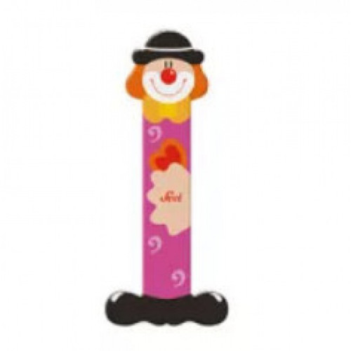 Fa i betű - pink bohóc