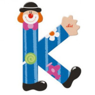 Fa k betű - kék bohóc