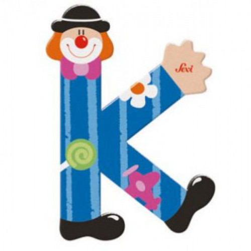 Fa k betű - kék bohóc
