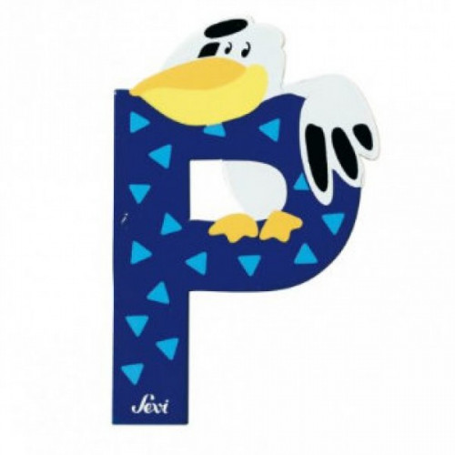 Fa p betű - sötétkék állat