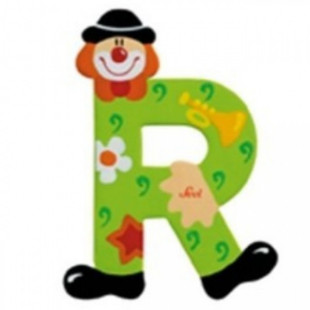 Fa r betű - zöld bohóc