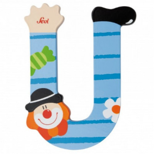 Fa u betű - kék bohóc