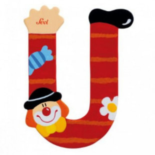 Fa u betű - piros bohóc