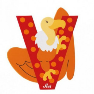 Fa v betű - piros állat
